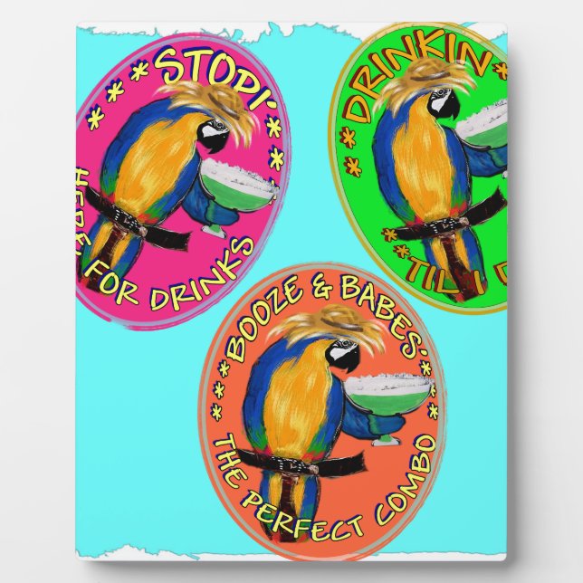 DRUNKIN PARROTS FOTOPLATTE (Vorderseite)