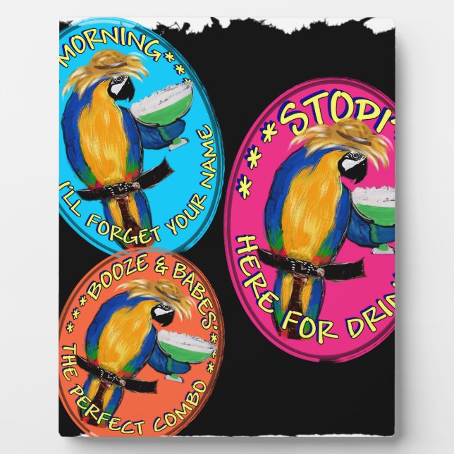 DRUNKIN PARROTS FOTOPLATTE (Vorderseite)