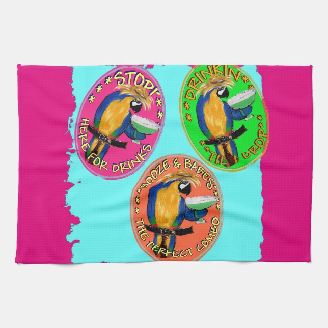 DRUNKIN PARROTS HANDTUCH (Horizontal)