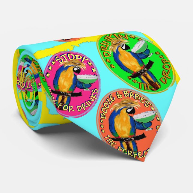 DRUNKIN PARROTS KRAWATTE (Gerollt)