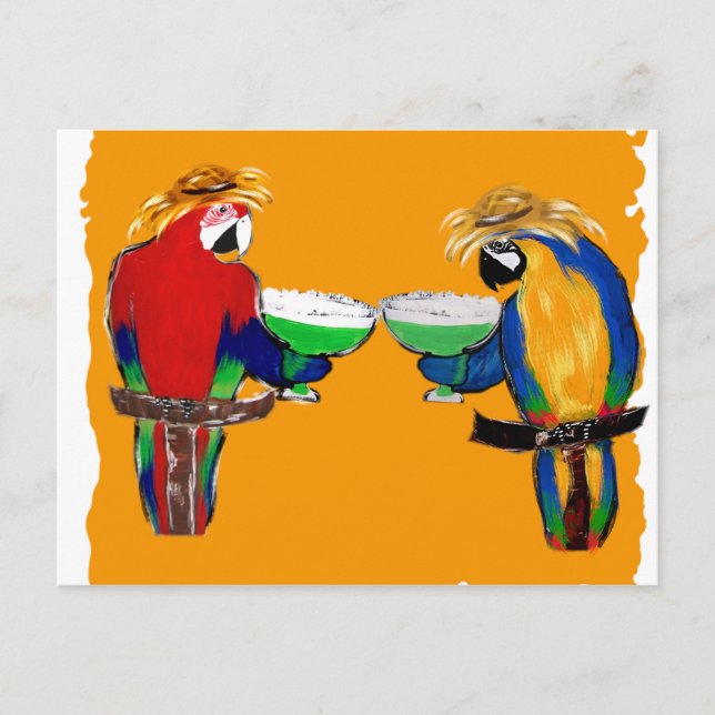 Drunkin Parrots Postkarte (Vorderseite)