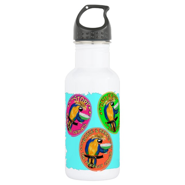 DRUNKIN PARROTS TRINKFLASCHE (Vorderseite)