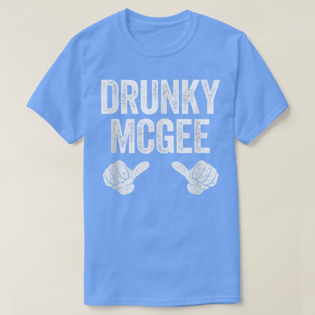 Drunky Mcgee St Patricks Day Couple T-Shirt (Design vorne)