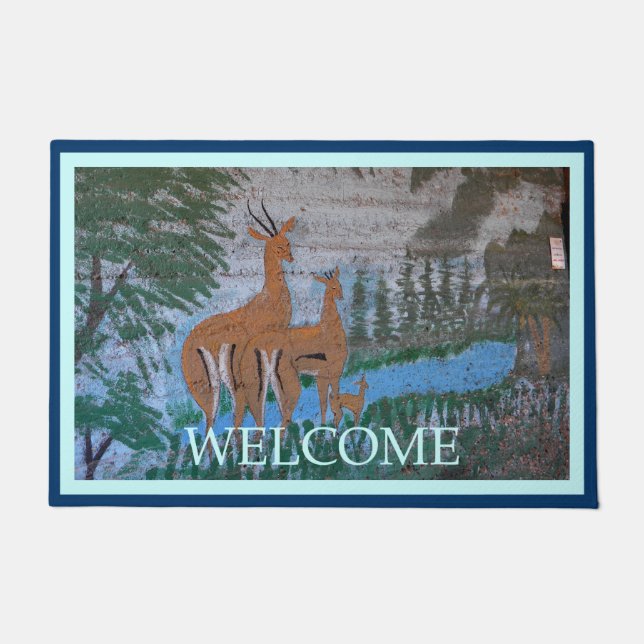 Druze Street Art - Gazelle Fußmatte (Vorderseite)