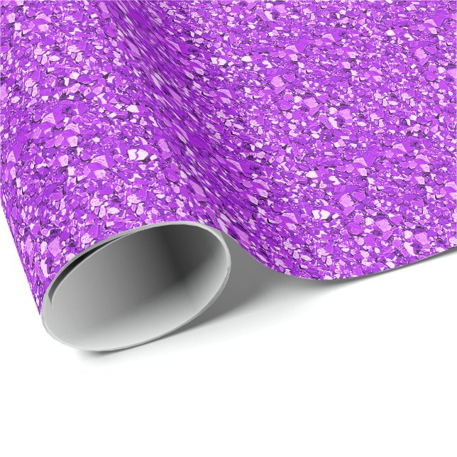 Druzy Kristall - Amethyst lila Geschenkpapier (Rolleneckpunkt)