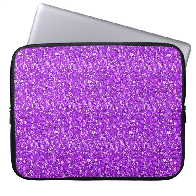 Druzy Kristall - Amethyst lila Laptopschutzhülle (Vorderseite)