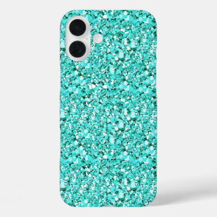 Druzy Kristall - Aquamarine blau iPhone 16 Plus Hülle