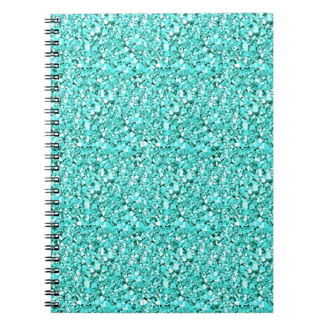 Druzy Kristall - Aquamarine blau Notizblock (Vorderseite)