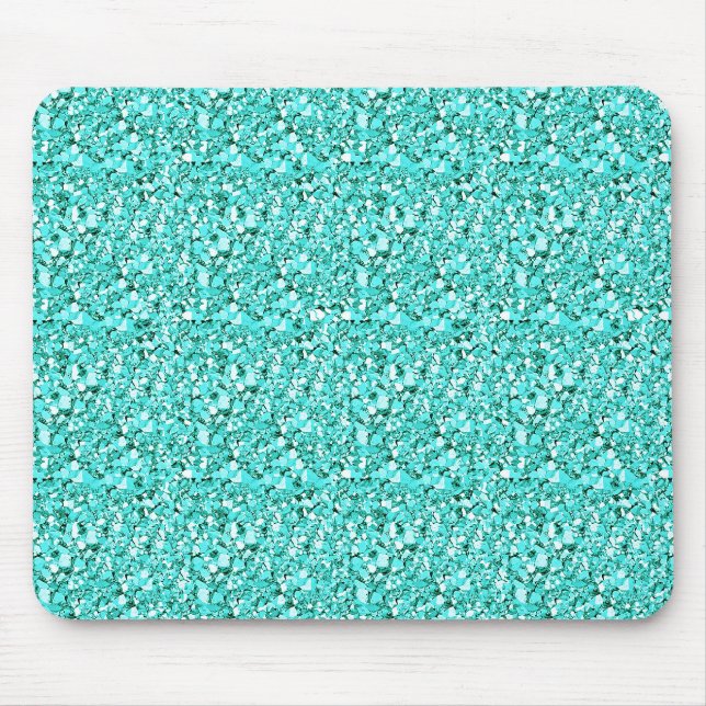 Druzy Kristall - Aquamarineblau Mousepad (Vorne)