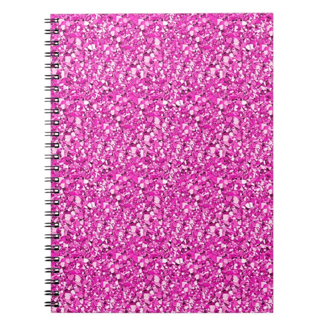 Druzy Kristall - fuchsienrosa Notizblock (Vorderseite)