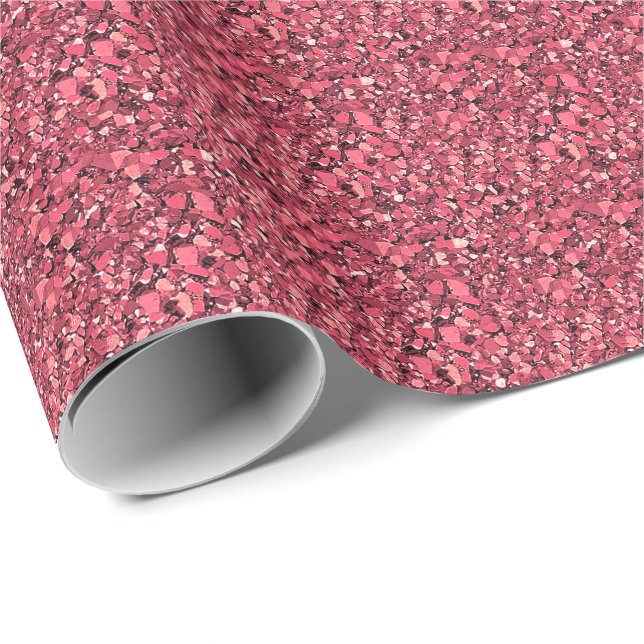 Druzy Kristall - Granatsrot Geschenkpapier (Rolleneckpunkt)