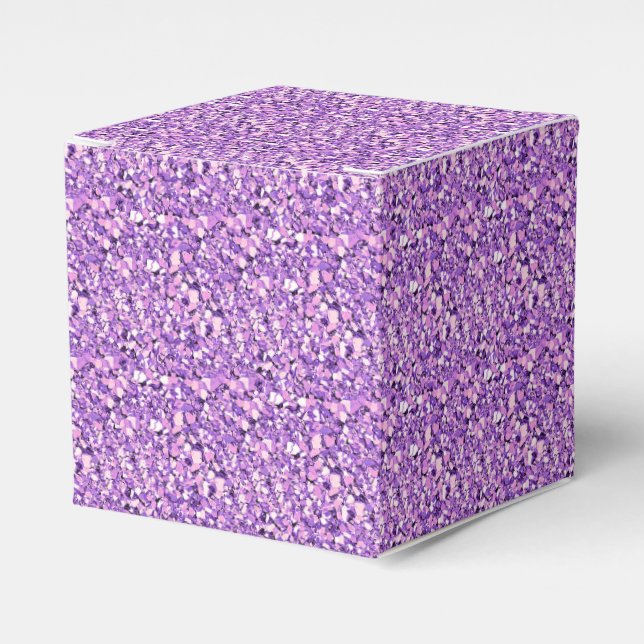 Druzy Kristall - helle Orchidee Geschenkschachtel (Vorderseite)