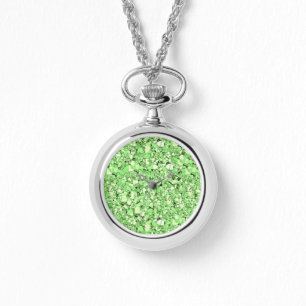 Druzy kristall - peridot green armbanduhr