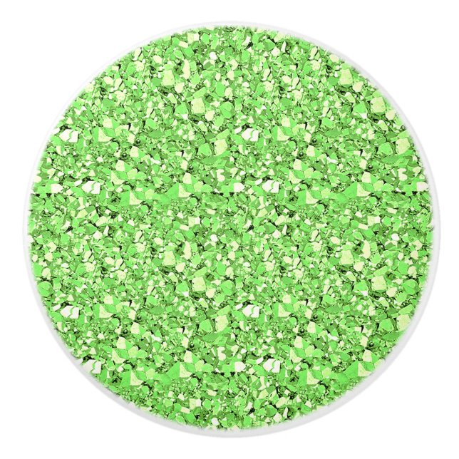 Druzy kristall - peridot green keramikknauf (Vorderseite)