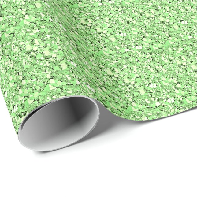Druzy Kristall - Peridotgrün Geschenkpapier (Rolleneckpunkt)