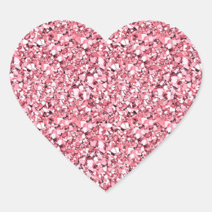 Druzy Kristall - Rose Quarz pink Herz-Aufkleber