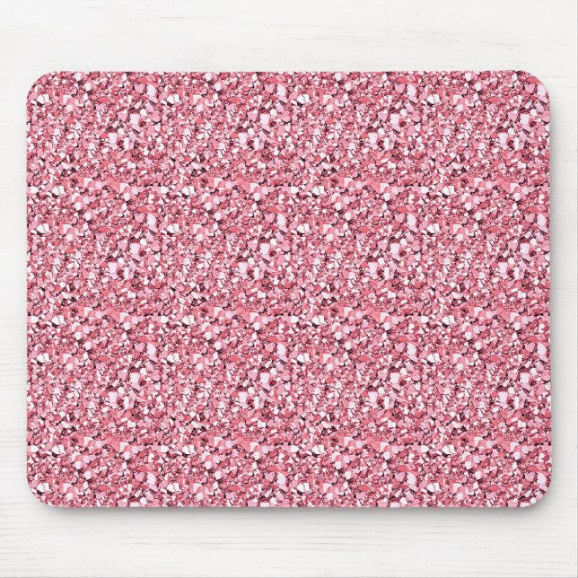 Druzy Kristall - Rose Quarz pink Mousepad (Vorne)