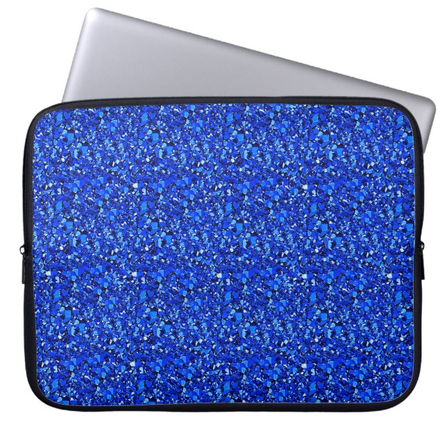 Druzy Kristall - Sapphire blue Laptopschutzhülle (Vorderseite)