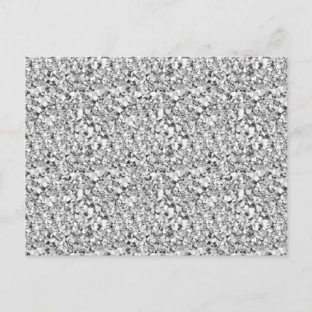 Druzy Kristall - weiße goldene Farbe Postkarte (Vorderseite)
