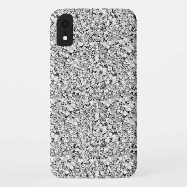 Druzy Kristall - weißes Gold Case-Mate iPhone Hülle (Rückseite)