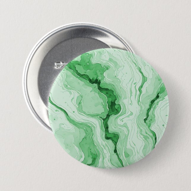 Druzy-Wald-Grün-Achat-Look  Button (Vorne & Hinten)