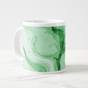 Druzy-Wald-Grün-Achat-Look Jumbo-Tasse