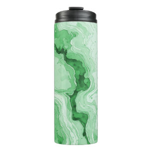 Druzy-Wald-Grün-Achat-Optik Thermosbecher