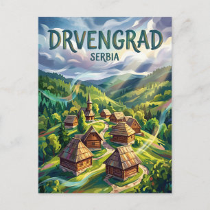 Drvengrad Serbien Postkarte