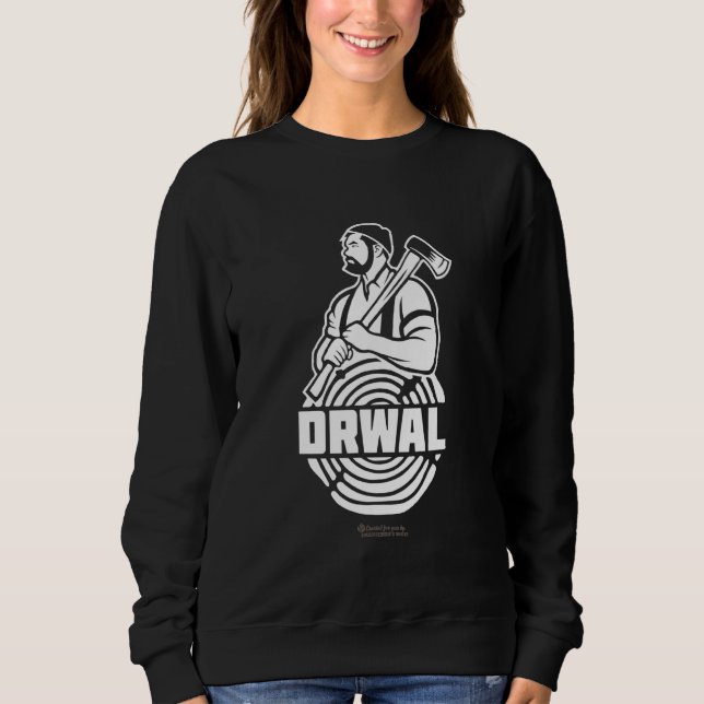 Drwal Lumberjack Polen Mann mit Bart und Ax Drw Sweatshirt (Vorderseite)