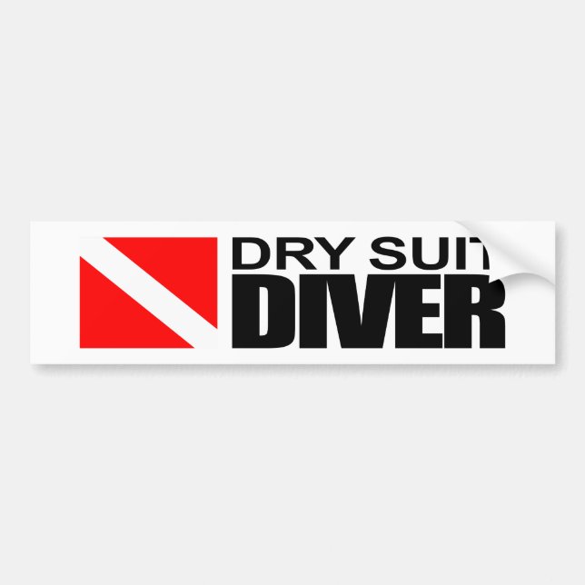 Dry Anzug Diver Autoaufkleber (Vorne)