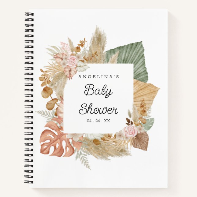 Dry Blume Babydusche - Geschenkliste Notizbuch (Vorderseite)