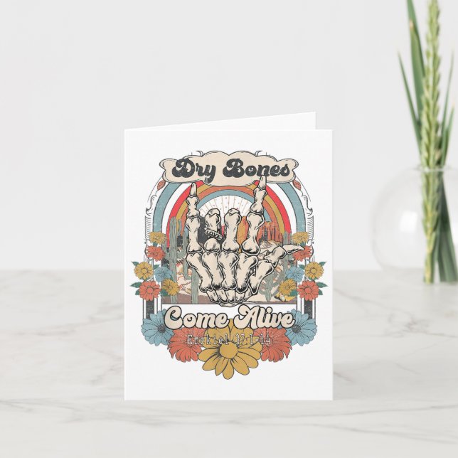 Dry Bones Come Alive Christian, Christian Motivati Karte (Vorderseite)