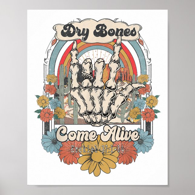 Dry Bones Come Alive Christian, Christian Motivati Poster (Vorne)