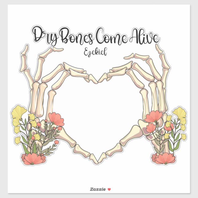 Dry Bones Come Alive Ezekiel Christliche Inspirati Aufkleber (Blatt)