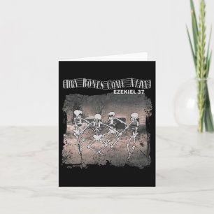 Dry Bones Come Alive Skelett Tanzen Halloween Karte