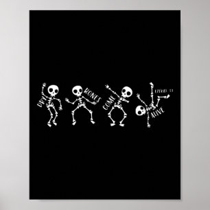 Dry Bones Entspannen Entspannen Funny Skeleton Dan Poster