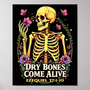 Dry Bones kommen bei Christlichem Tanzen Skelett H Poster