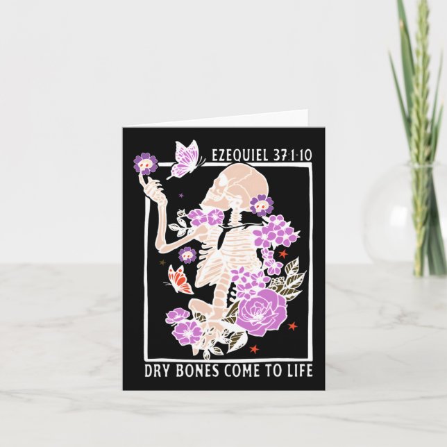 Dry Bones kommen zum Leben Christliche Bibel Verse Karte (Vorderseite)