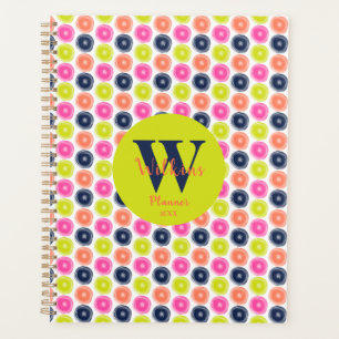 Dry Brush Circles Personalisiert Monogram Planer