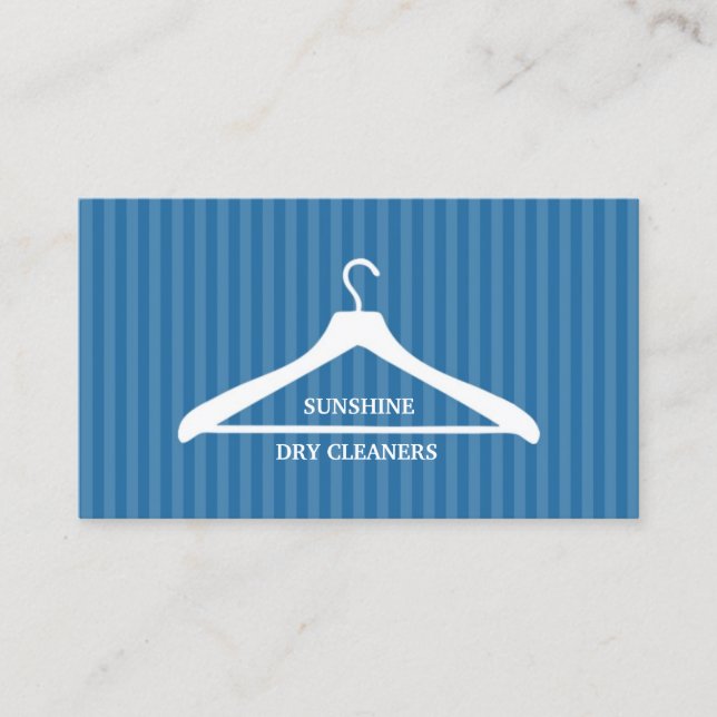 Dry Cleaner Wäschekarte Visitenkarte (Vorderseite)