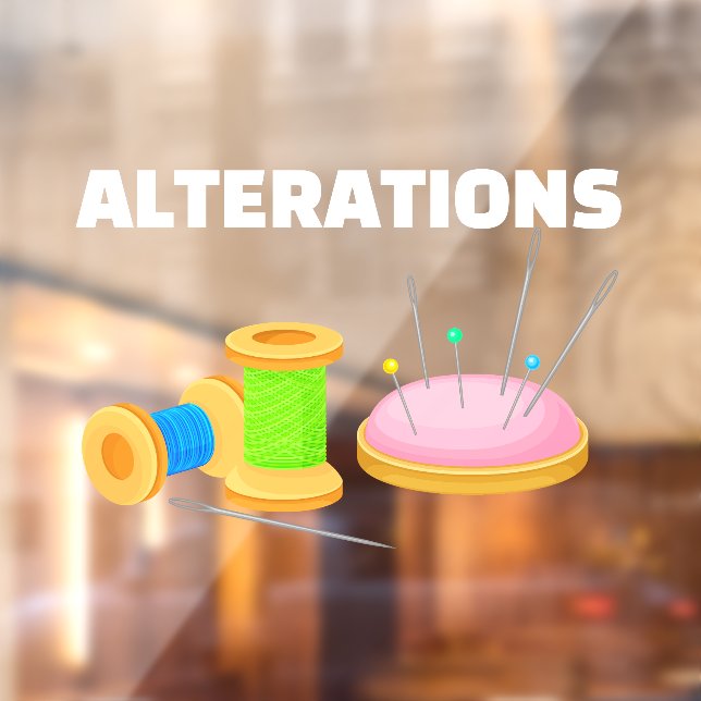 Dry Cleaners Schneider Seamstressveränderungen Fensteraufkleber (Blatt 2)