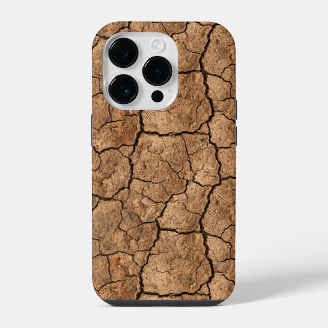 Dry Cracked Earth Texture iPhone Case Hülle (Rückseite)