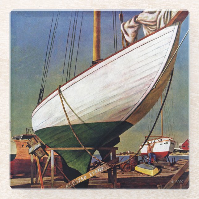 Dry Dock von John Atherton Glasuntersetzer (Vorderseite)