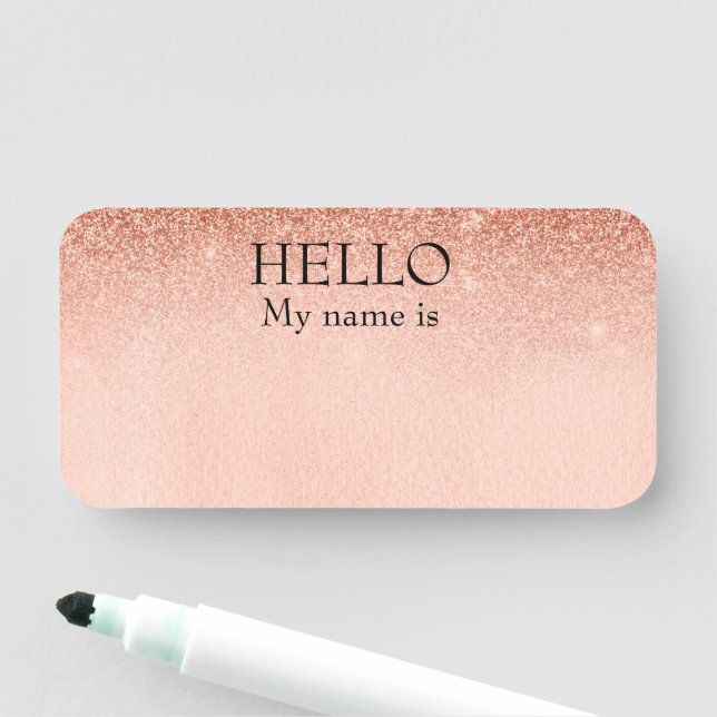 Dry Erase Wiederverwendbare benutzerdefinierbare R Namensschild (Beispiel)