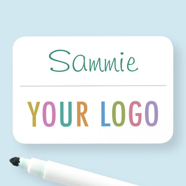 Dry Erase Wiederverwendbare Namensmarke mit Logo S Namensschild (MISOOK Large Dry Erase Name Tag with Logo)