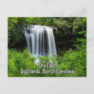 Dry Falls, Highland North Carolina Postkarte