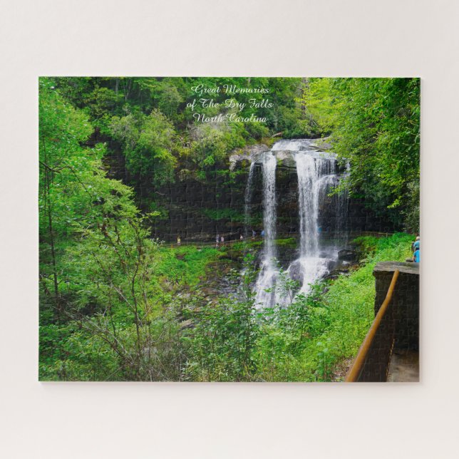 Dry Falls North Carolina.Christmas Greetings Jigsa Puzzle (Horizontal)