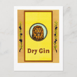 Dry Gin Lion Postkarte
