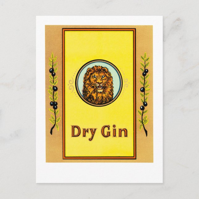 Dry Gin Lion Postkarte (Vorderseite)