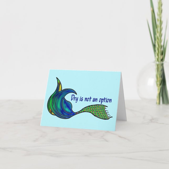 Dry ist keine Option für lebendige Grüntöne auf ei Dankeskarte (Vorderseite)